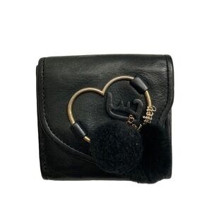 Juicy couture vintage black leather compact wallet